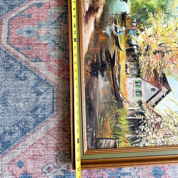 Vintage signed oil painting landscape - Picture 10 of 10